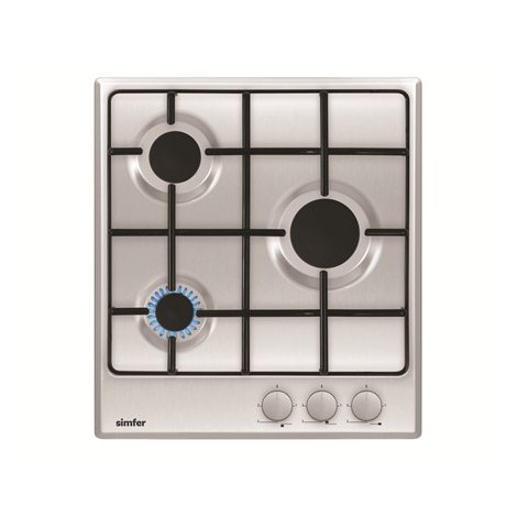 Simfer | H4.300.VGRIM | Hob | Gas | Number of burners/cooking zones 3 | Rotary knobs | Stainless steel
